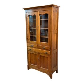 American Oak Wood China Cabinet