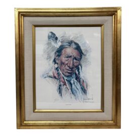 Harley Brown Sitting Eagle Lithograph, Signed