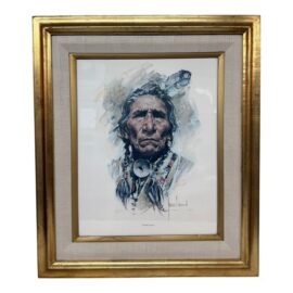 Harley Brown Sitting Eagle Lithograph, Signed