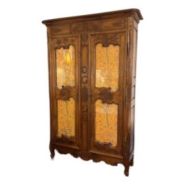 19th Century French Provincial Louis XV Armoire
