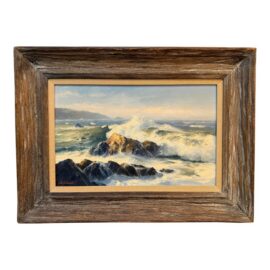 Circa 1963 Earl Davids Sunny Seas Painting, Framed