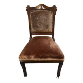 Victorian Eastlake Velvet Chair