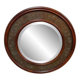 Circa 2000 Morgan Hill Tin + Wood Wall Mirror. Estimated Cost: $1,600