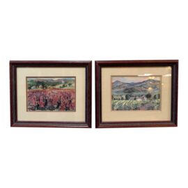 Ellie Marshall Watercolor Landscapes, Set of Two