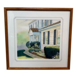 L. M. Steadman Spring Sun at Jim & Allisons Watercolor Painting, Framed