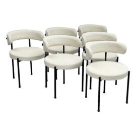 Omar De Biaggio for CB2 Inesse Dining Chairs, Set of Six. Original Price: $2,400