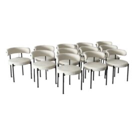 Omar De Biaggio for CB2 Inesse Dining Chairs, Set of Twelve. Original Price: $4,800