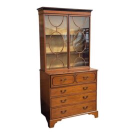 Antique English Armoire Secretary Cabinet
