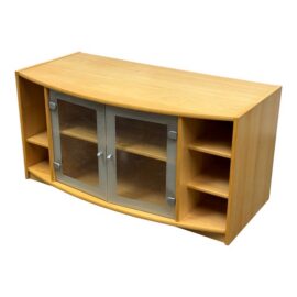 Maple Wood Veneer Media Cabinet