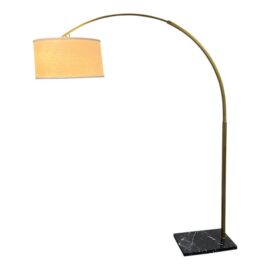 Restoration Hardware Modern Arc Floor Lamp + Black Marble. Original Price: $1,265