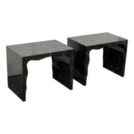 NEW Made Goods Foster Benches/Side Tables, Pair. Original Price: $2,600