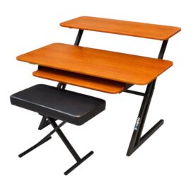 Quik Lok Studio Triple-Shelf Workstation Desk + Bench, Set. Original Price: $500