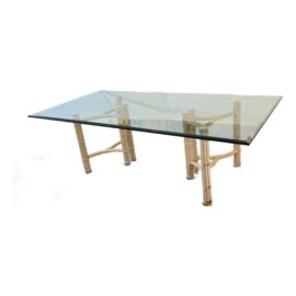 McGuire Furniture Double Pedestal Dining Table