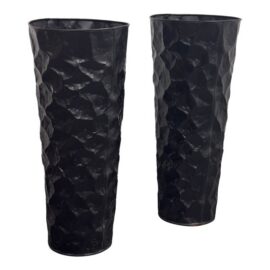Vintage Hammered Planters, Pair. Original Price: $900