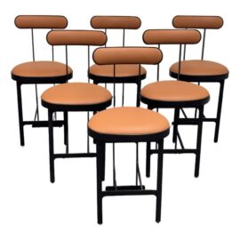 Michael Oren Design Porter Place Style Swivel Counter Stools, Set of Six. Original Price: $10,170