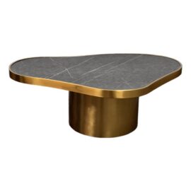 Michael Oren Design Marquina Marble Kidney Coffee Table. Original Price: $4,500