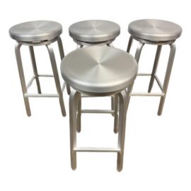 Crate & Barrel Swivel Bar Stools, Set of Four. Original Price: $800