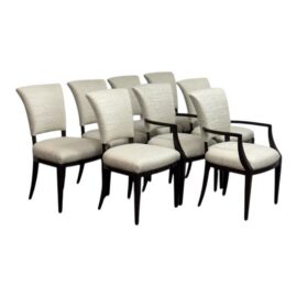 Nancy Corzine Venus With Armani Fabric Dining Chairs, Set of Eight. Estimate Price: $28,000
