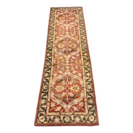 2ft 6in × 9ft 1in Traditional Floral Wool Runner Rug