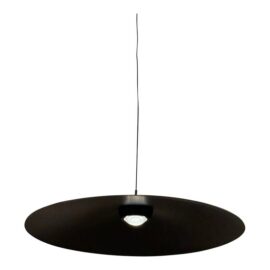 Space Age Saucer Pendant, Matte Black