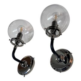 Restoration Hardware Bistro Globe Wall Sconces, Pair