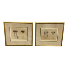 Bombay Company French Architecture Framed Prints, 16th Century, Pair
