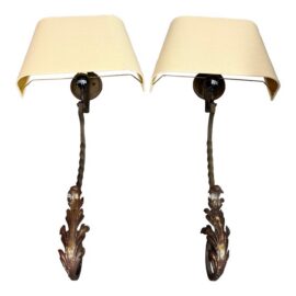 Restoration Hardware Vintage Iron Wall Sconces, Pair