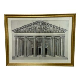 Architectural Facade of the Madeleine, Paris, Framed, 20th Century