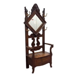 Antique Wooden Entry Hall Storage Tree