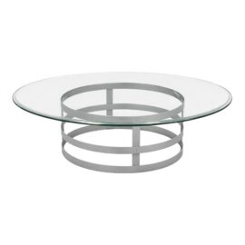 Steel Drum Pedestal Outdoor Coffee Table