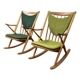 Frank Reenskaug for Bramin Mobler Rocking Chairs, Pair