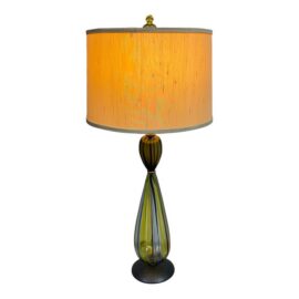 Vintage Art Glass Table Lamp