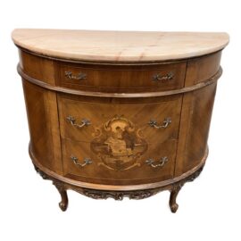 Neoclassical Semicircular Demi-Lune Commode