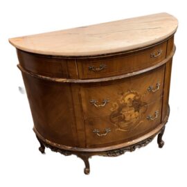 Neoclassical Semicircular Demi-Lune Commode