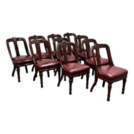 Antique Victorian Dining Chairs, Set of 10