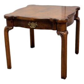 French Provincial Revival Style Side Table + Brass Pull Drawer by Hekman