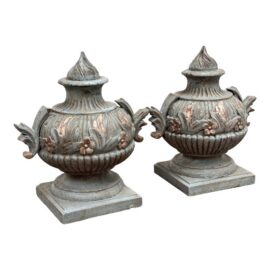Neoclassical Style Decorative Faux Urns, Pair