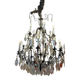 Badari Lighting Eighteen-Light Crystal Chandelier, Vintage. Estimate Price: $15,000