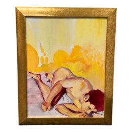 René Capone “To Love You From Afar” Original Painting, Signed, Circa 2000