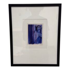 René Capone "Boy With Vertical Lines" Signed Print, Circa 2012