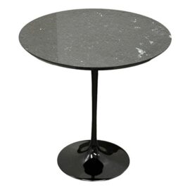 Eero Saarinen Style Round Stone Top Tulip Side Table