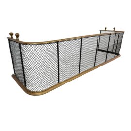 Victorian Brass Fireplace Screen.
