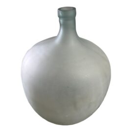 Frosted Glass Wine Jug, Vintage