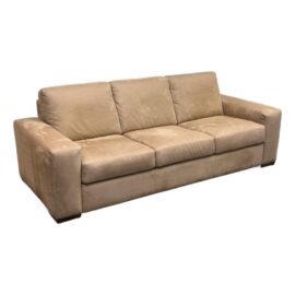 Arflex Italian Camel Microfiber Three Seater Sofa