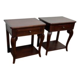 Georgian Style End Tables/Nightstands, Pair