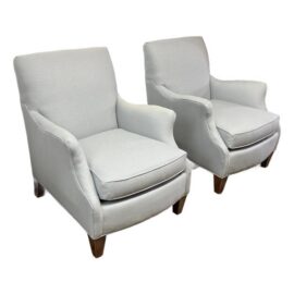 Ballard Designs Wembley Club Chairs, Pair
