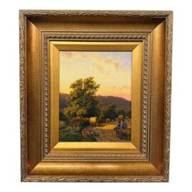 Daniel Van Der Putten "After the Harvest" Oil Painting, Signed