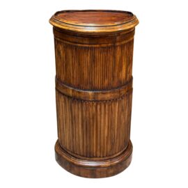 Demi-Lune Fluted Wood Pedestal