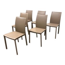 BoConcept Zarra Leather Dining Chairs, Set of Six. Original Price: $1,650