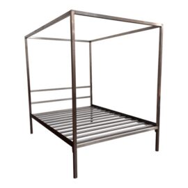 Queen Size Room & Board Architecture Stainless Steel Bed Frame. Original Price: $1,800